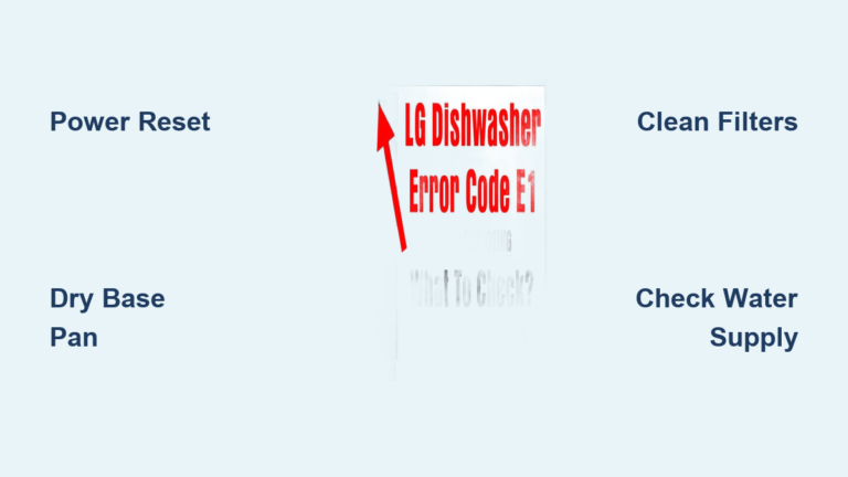 How to Fix E1 Error on Dishwasher